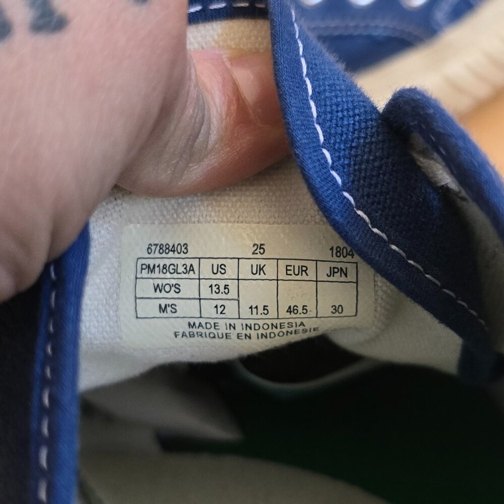 PF Flyers | The Grounder Collection blue canvas low-top sneakers | MENS 12 - Picture 5 of 10